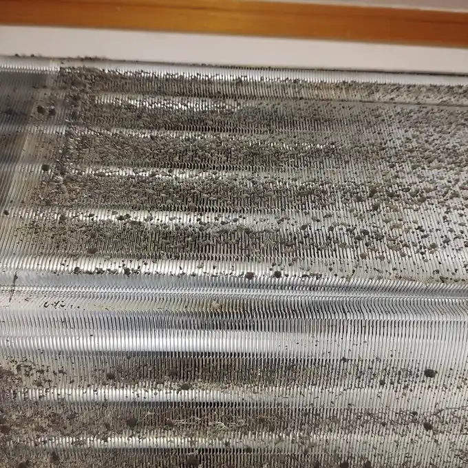 三菱電機 お掃除機能付きエアコン MSZ-GW-229-W 作業前 熱交換器の様子